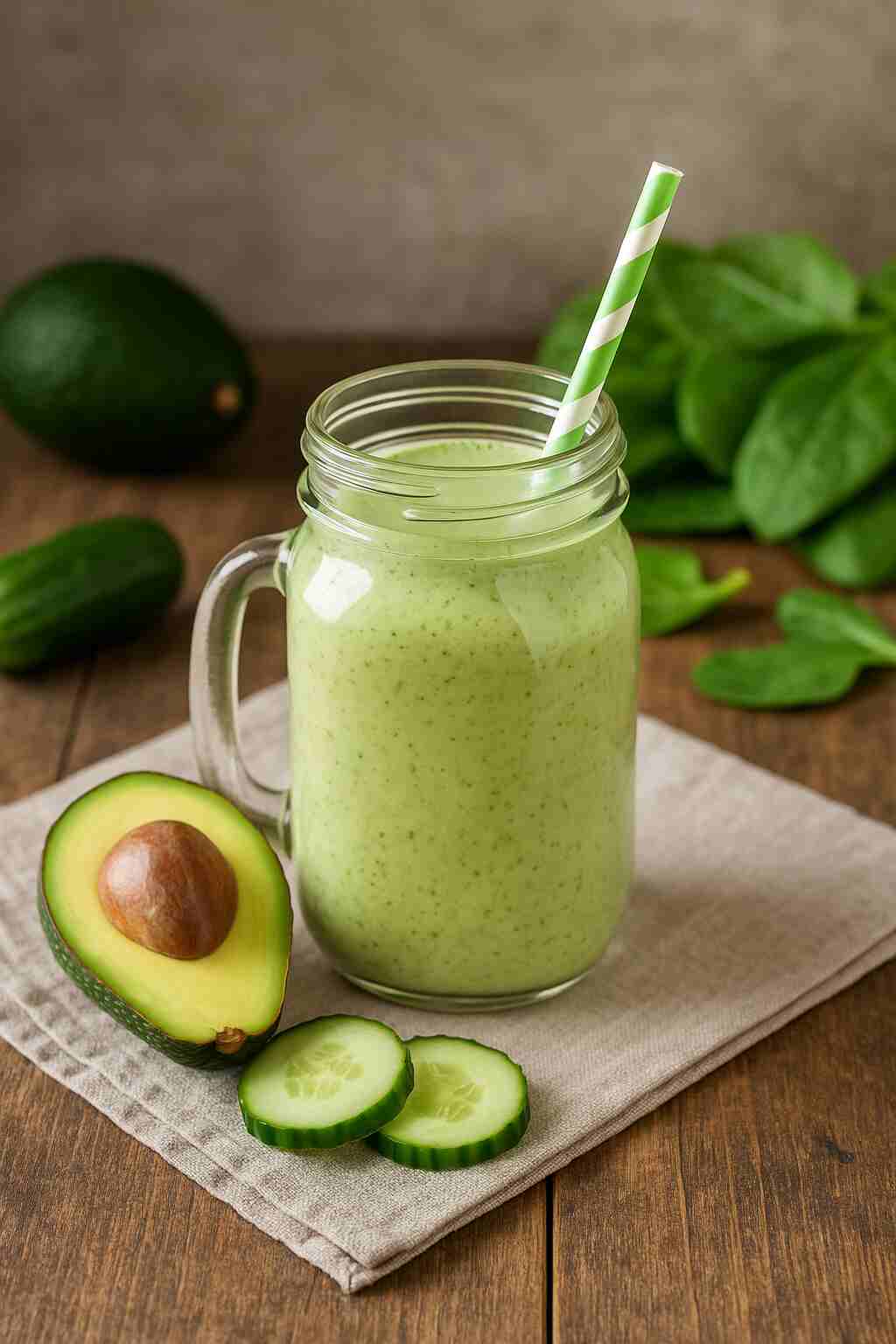 Groene smoothie met avocado